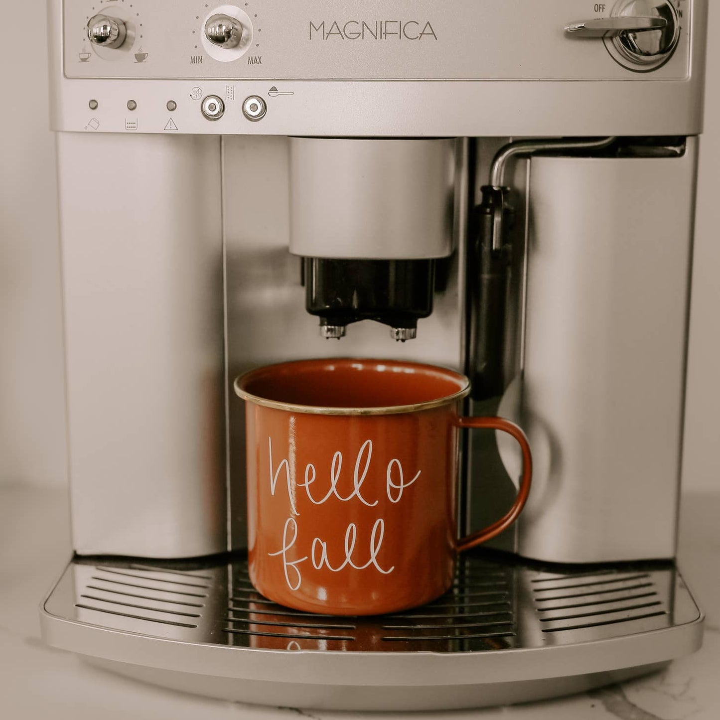 Hello Fall Metal Coffee Mug