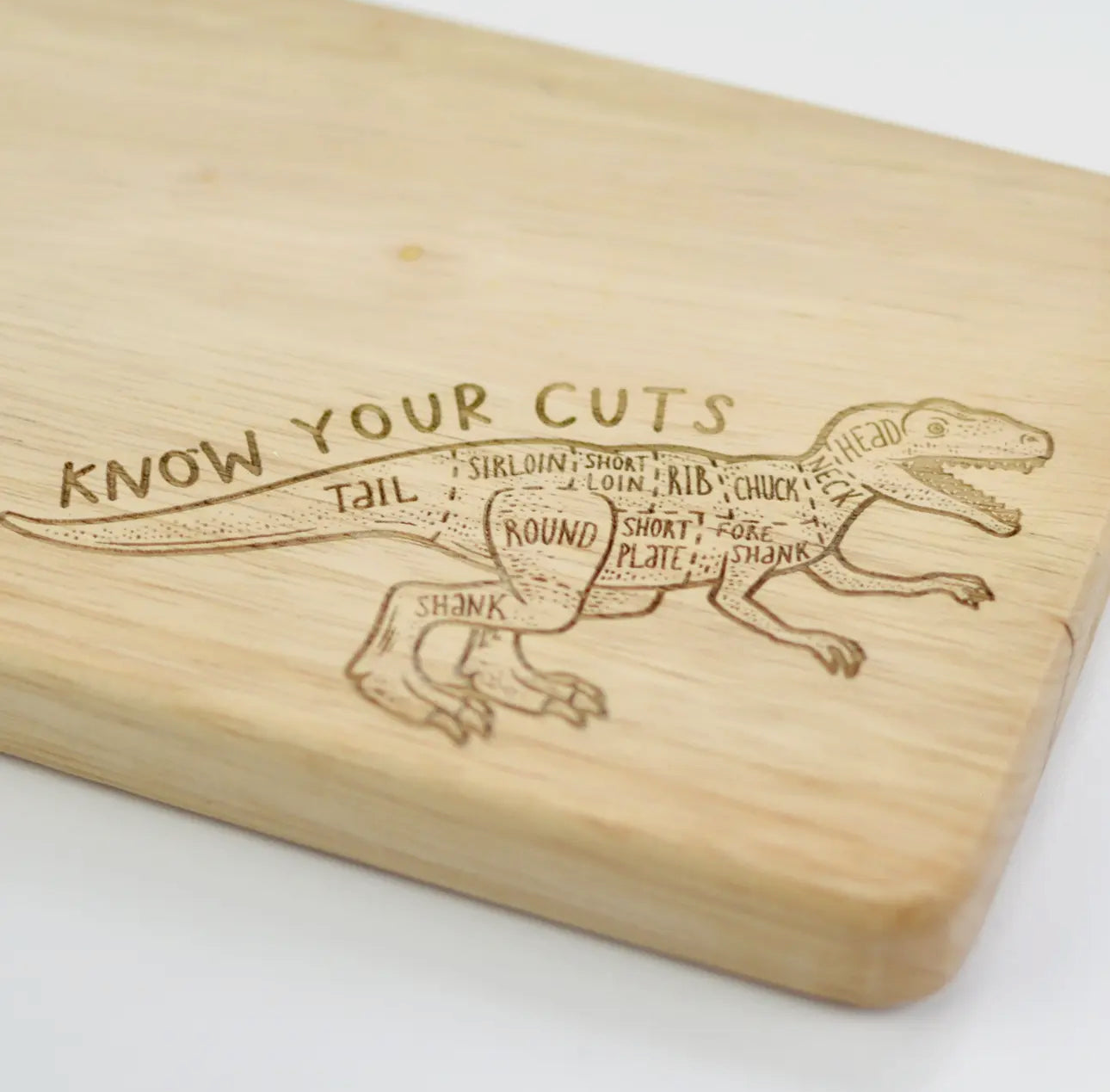 Dinosaur Butcher Guide Cutting Board