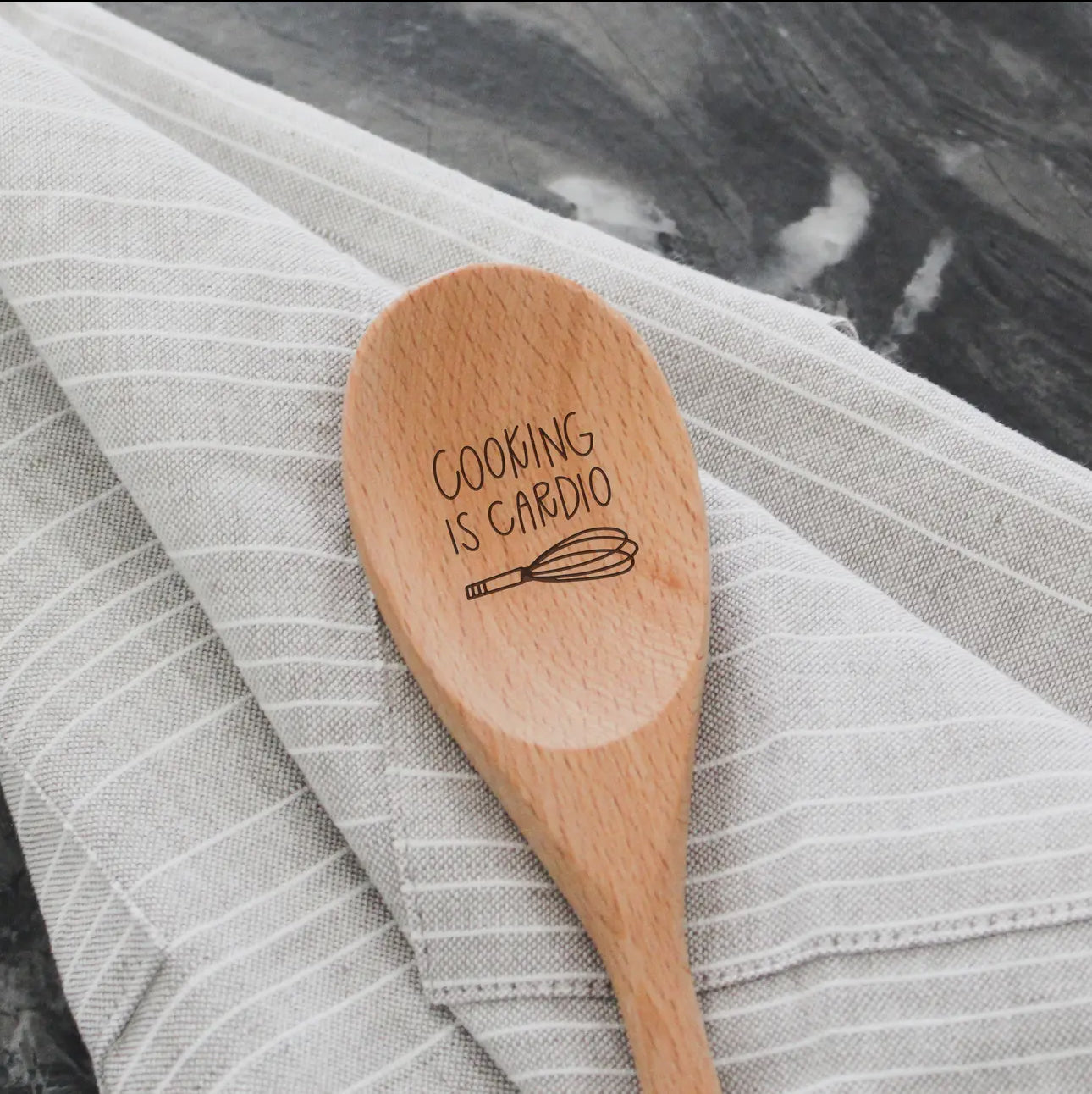 Cooking is Cardio Wooden Spoon