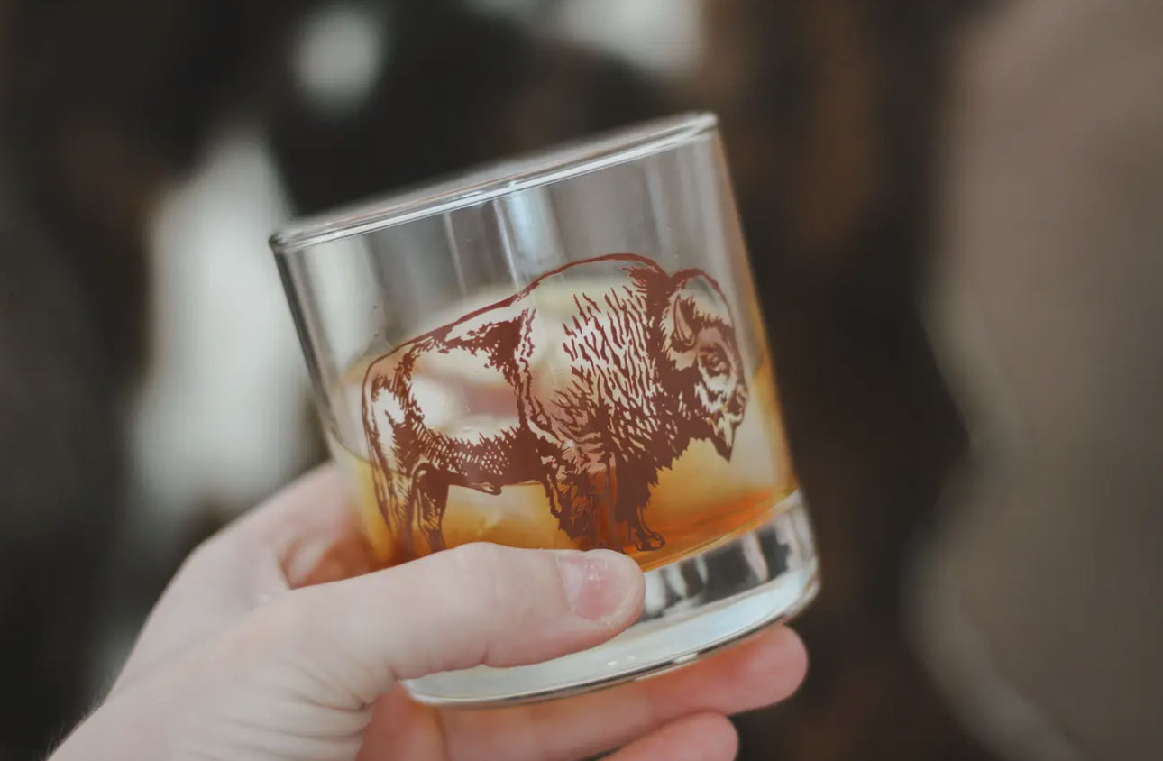Bison Rocks Glass