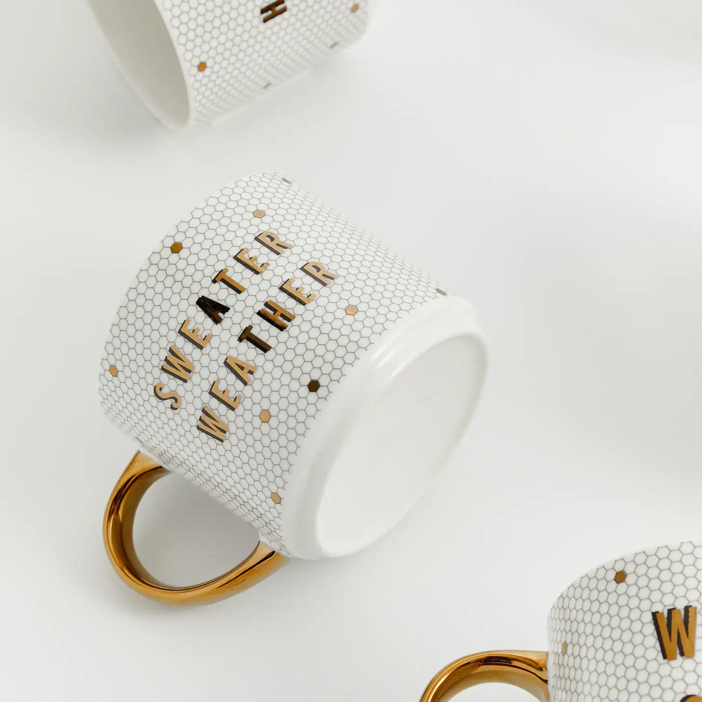 Sweater Weather Gold Tile Mug