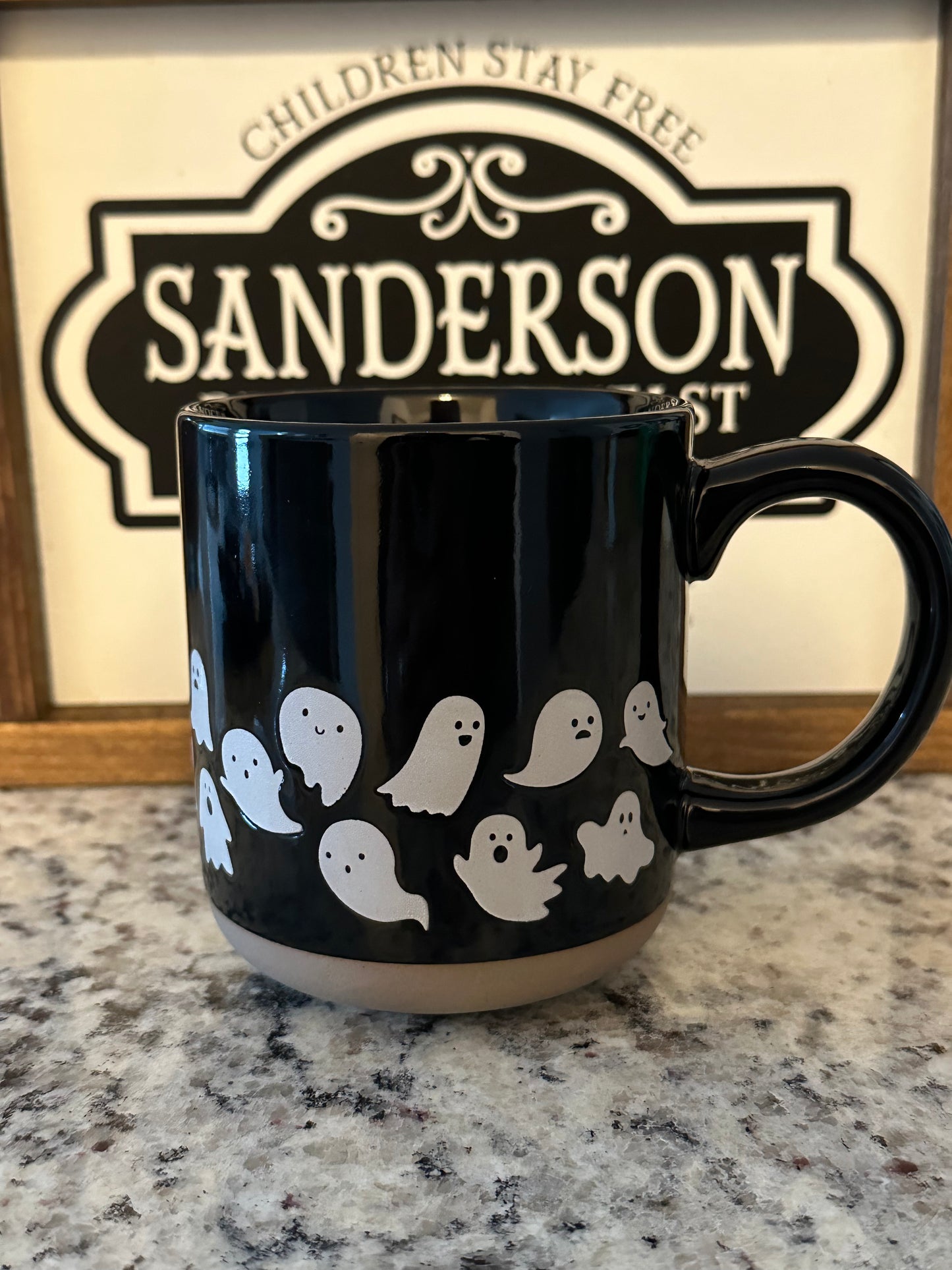 Ghost Pattern Stoneware Mug