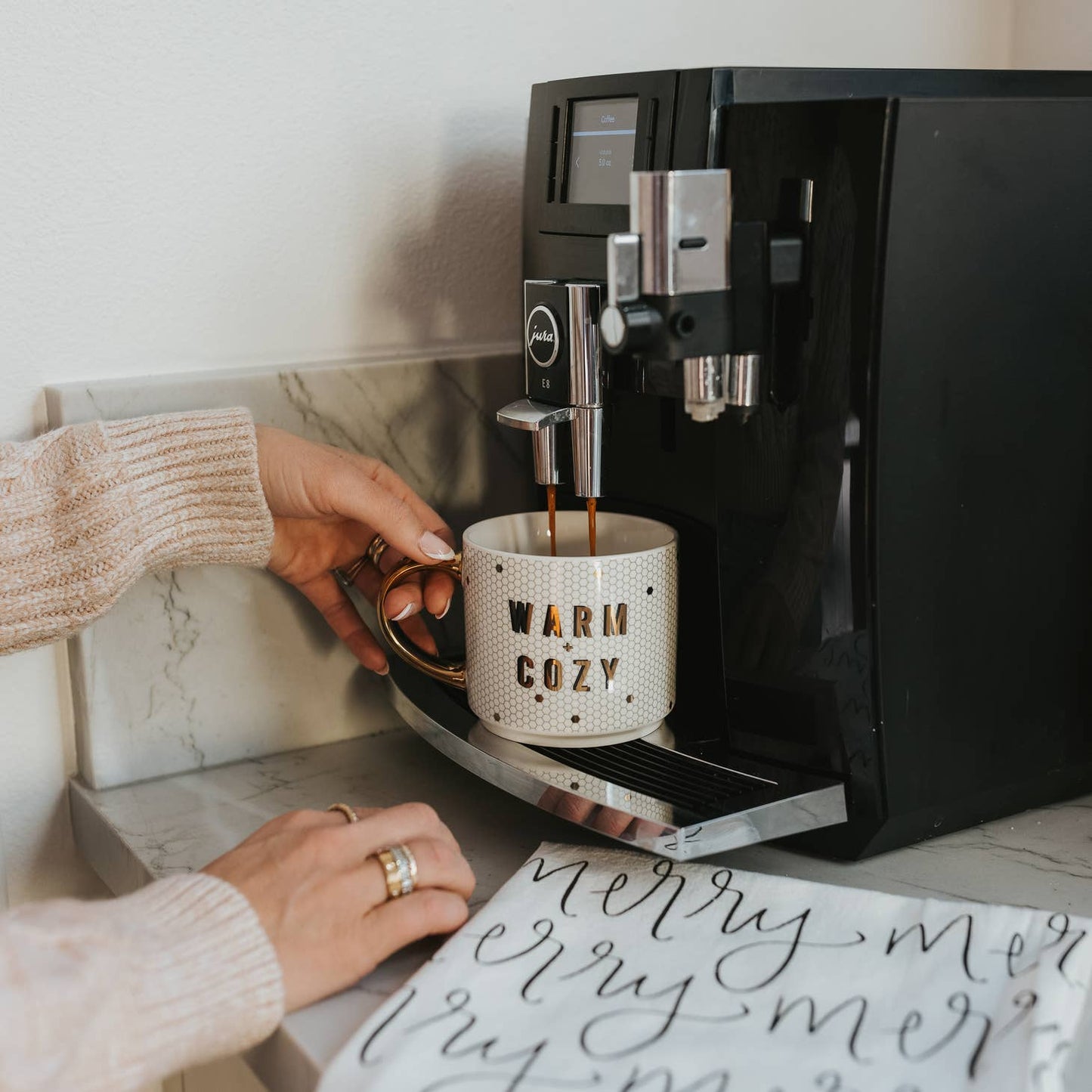 Warm + Cozy Gold Tile Mug
