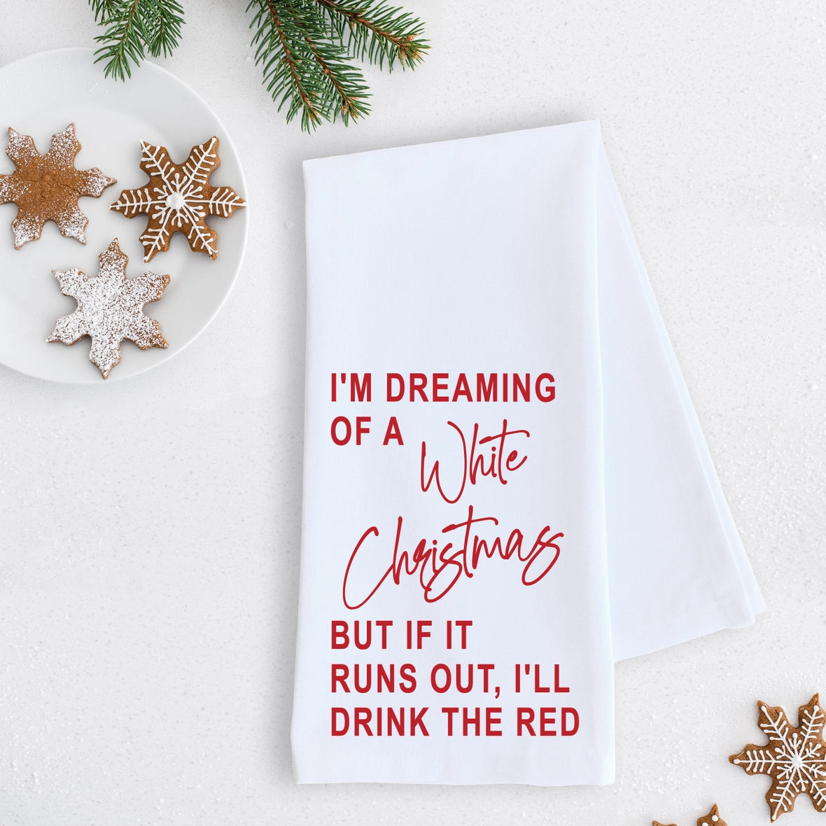 I'm Dreaming of a White Christmas Kitchen Towel