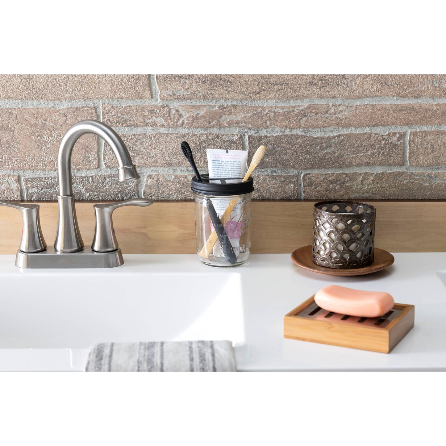 Mason Jar Toothbrush Holder