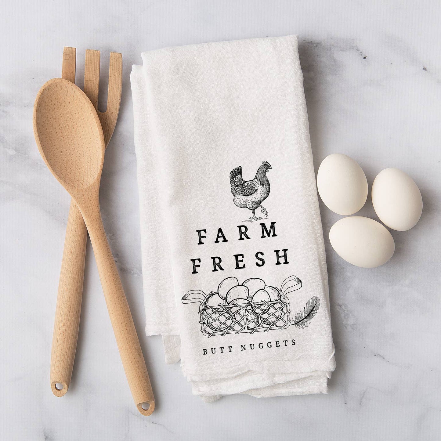Farm Fresh Butt Nuggets Kitchen Towel