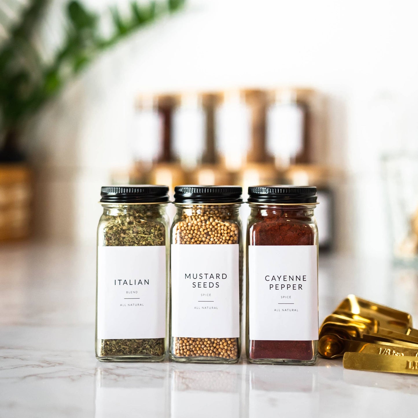 White Minimalist Spice Labels