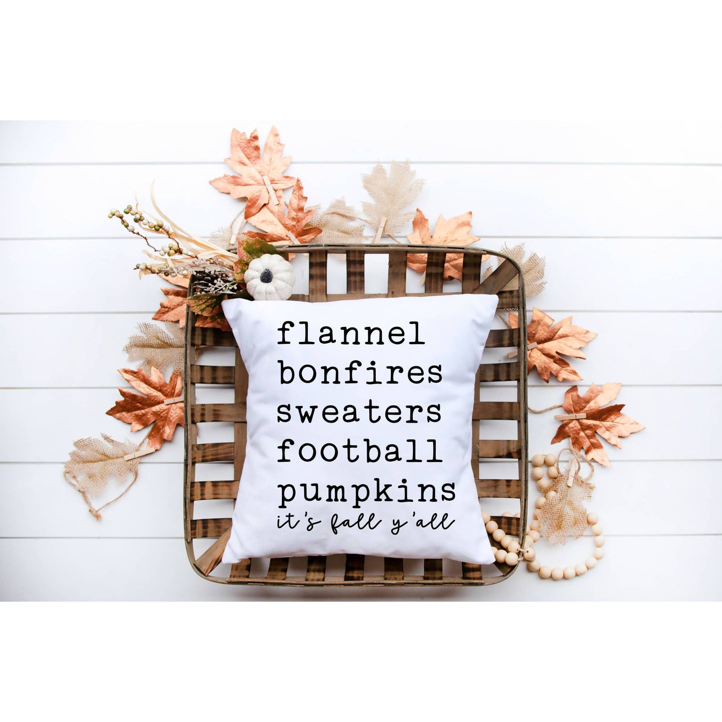 Flannel & Bonfires Pillow Cover