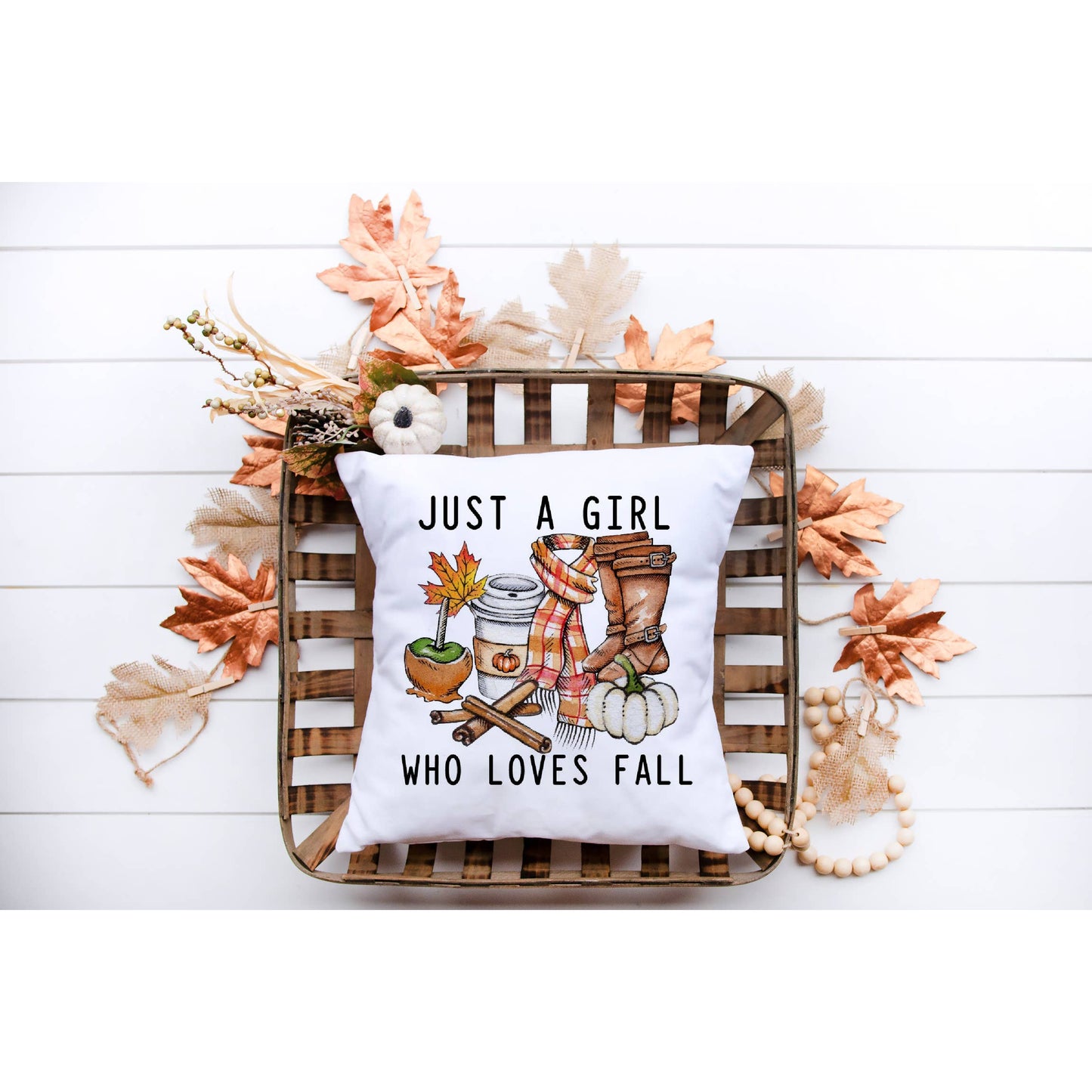 Just a Girl Who Loves Fall Pillow Cover