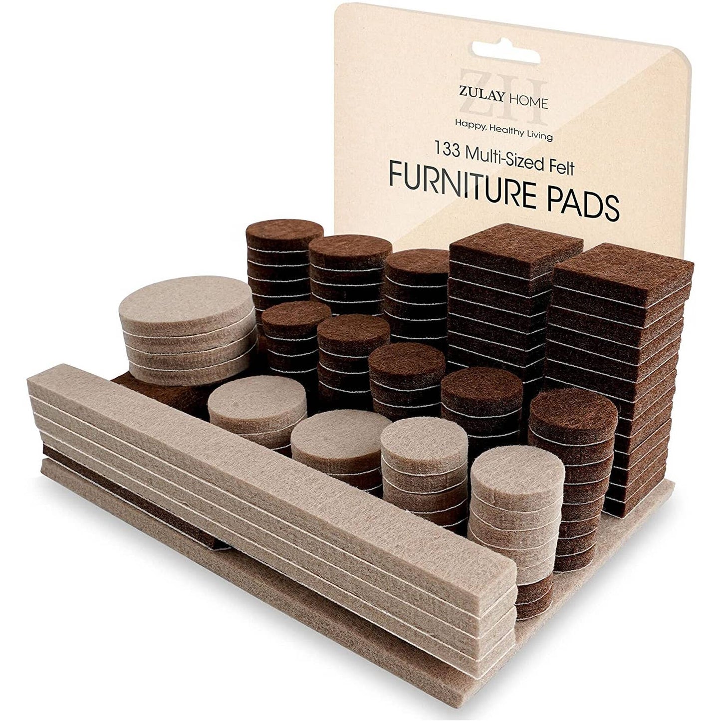 Protective Felt Furniture Pads (133 Pieces)