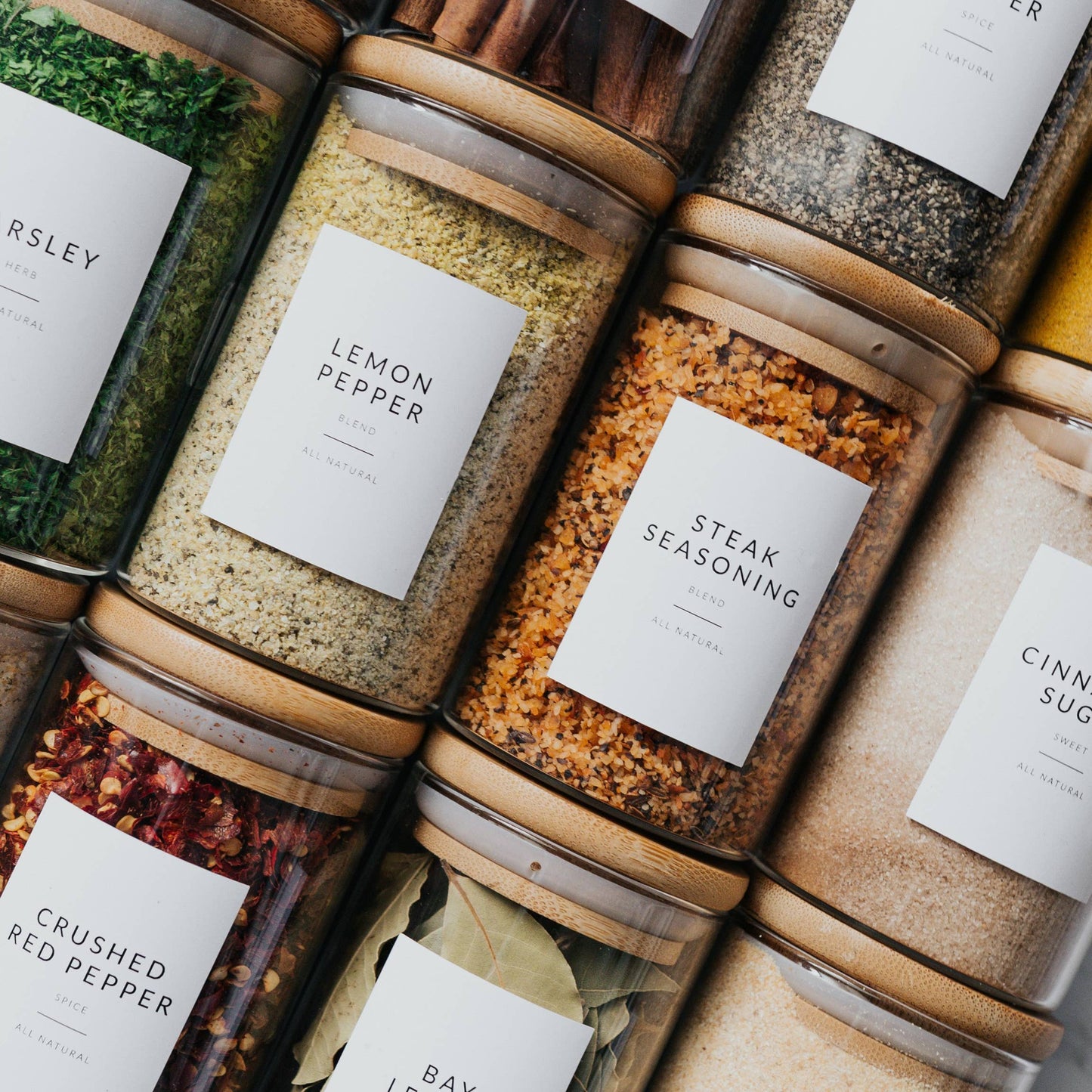 White Minimalist Spice Labels