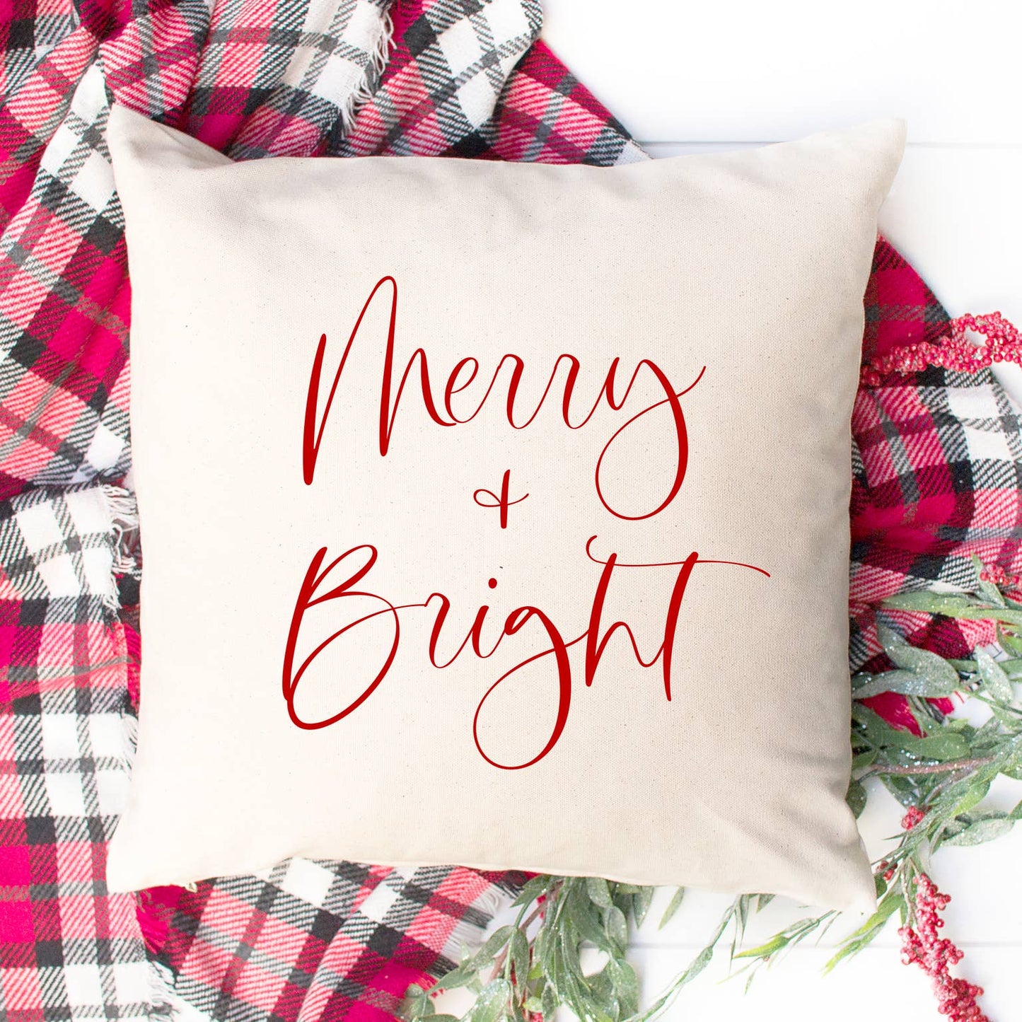 Merry + Bright Pillow Cover