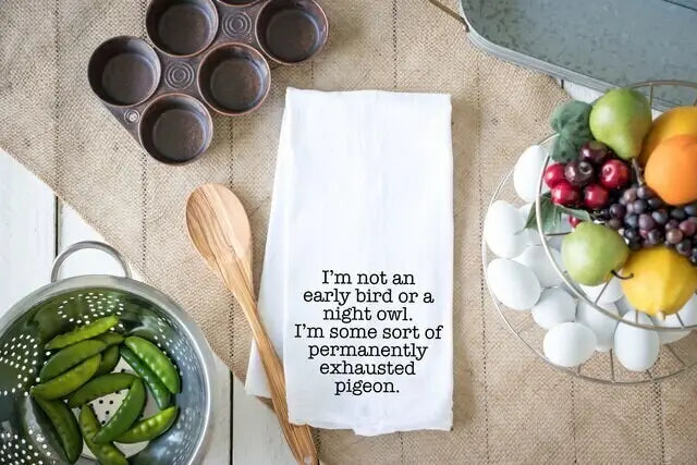 Exhausted Pigeon Kitchen Towel