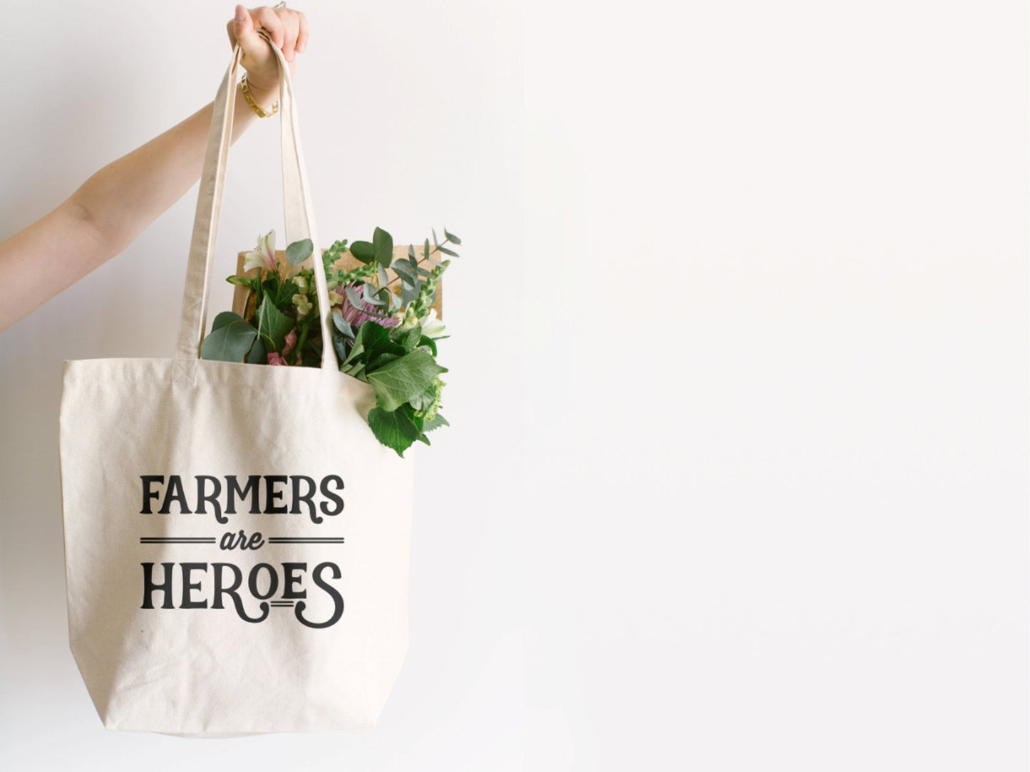 Farmers Are Heroes Tote Bag