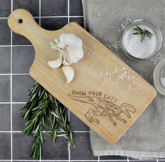 Dinosaur Butcher Guide Cutting Board