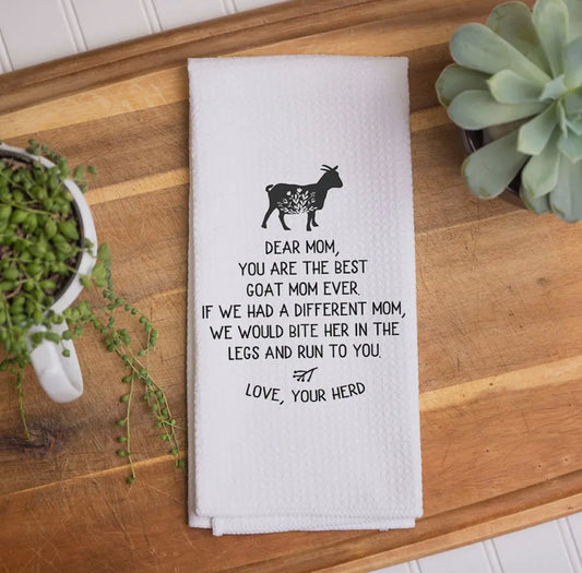 Goat Mom Kitchen Towel