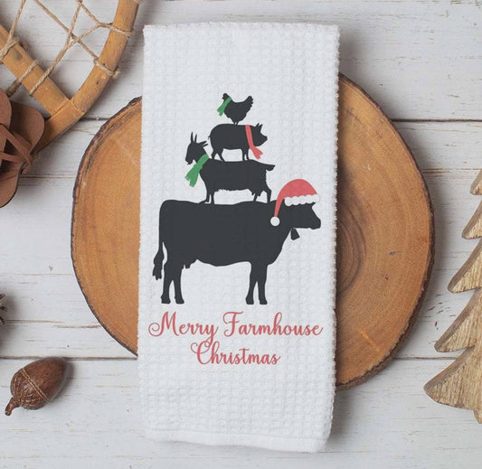 Farmhouse Christmas Kitchen Towel