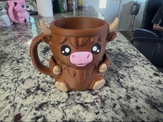 Highland Cow Ice Cream Pint Holder