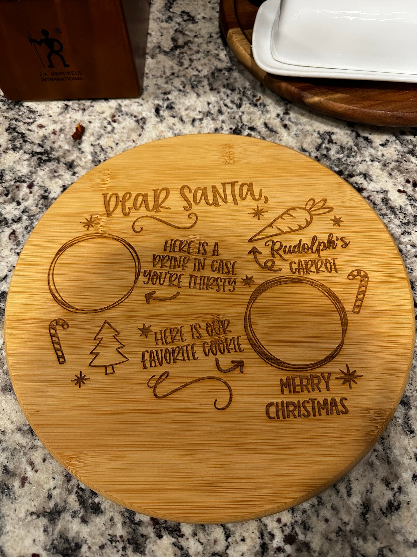 Dear Santa Engraved Christmas Board