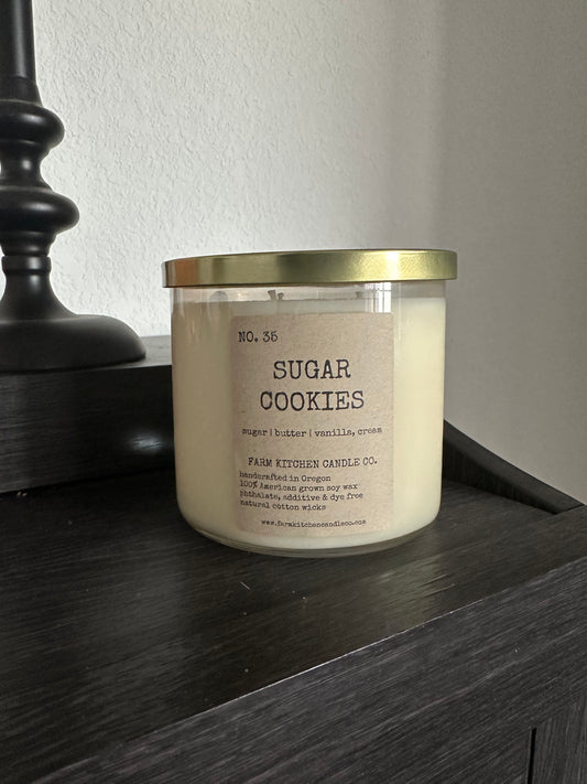 Sugar Cookies Three-Wick Soy Candle