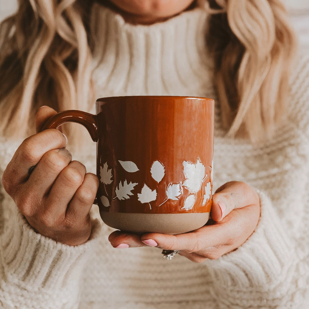 Fall Leaves Stoneware Mug