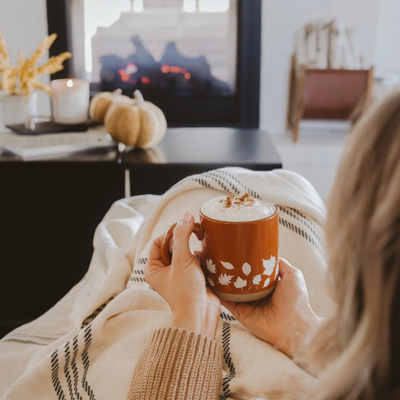 Fall Leaves Stoneware Mug