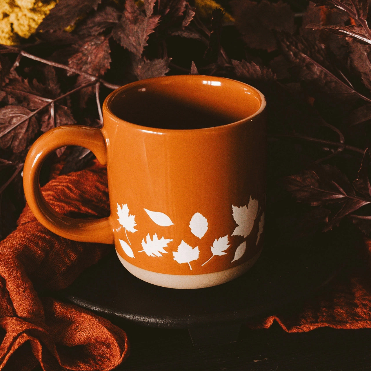 Fall Leaves Stoneware Mug