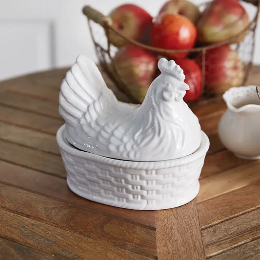 * PRE ORDER * Hen on Nest Ceramic Dish