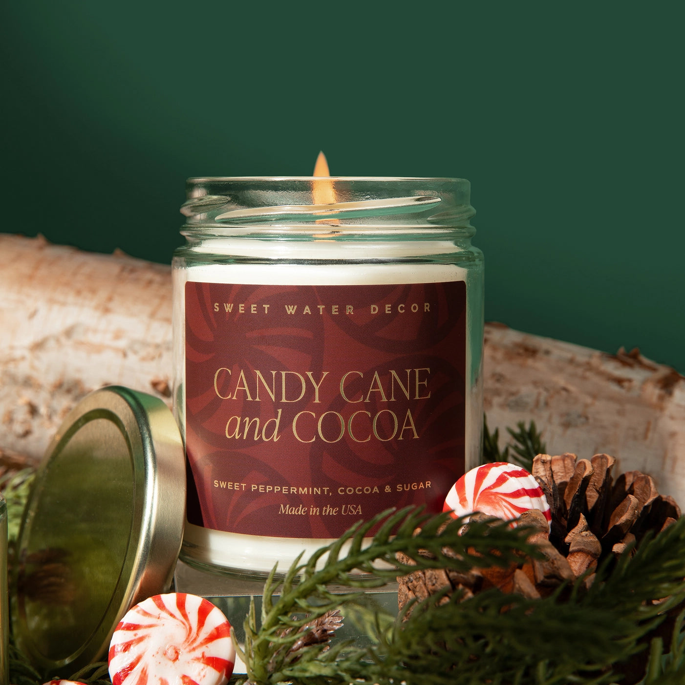 Candy Cane & Cocoa Candle