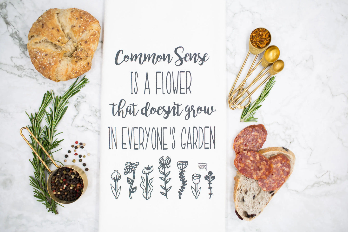 Common Sense is a Flower Kitchen Towel