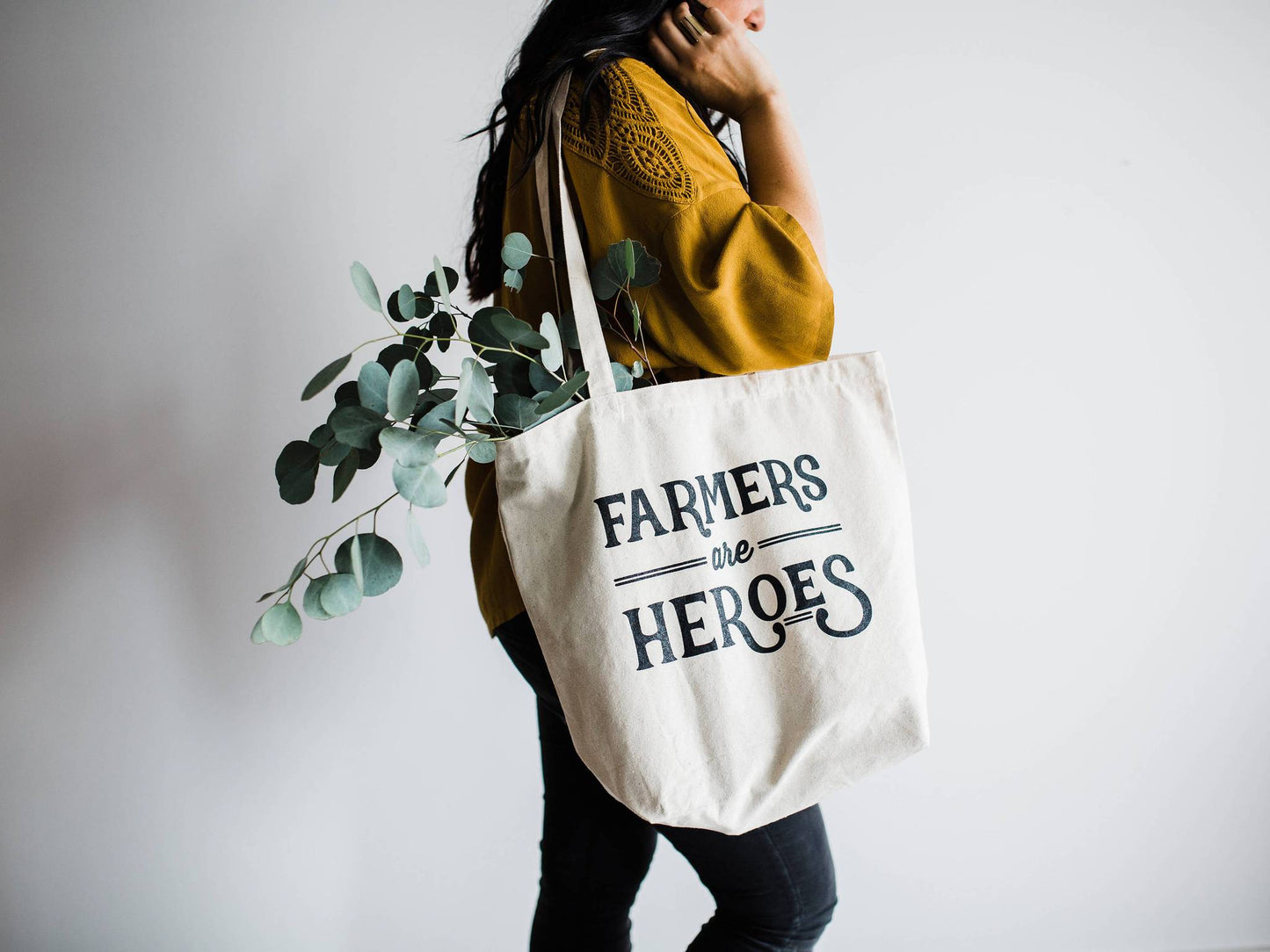 Farmers Are Heroes Tote Bag
